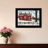Lovers Knot Quilt Block Barn 2 Black Framed Print Wall Art - Homeroots - Flyclothing LLC