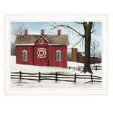 Lovers Knot Quilt Block Barn 3 White Framed Print Wall Art - Homeroots