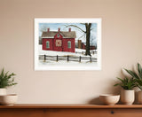 Lovers Knot Quilt Block Barn 3 White Framed Print Wall Art - Homeroots