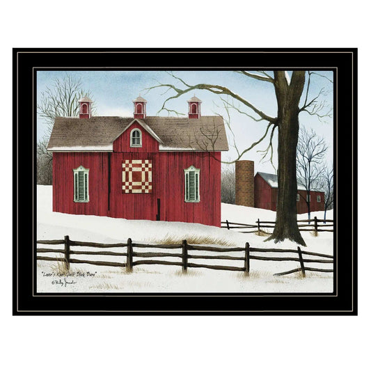 Lovers Knot Quilt Block Barn 4 Black Framed Print Wall Art - Homeroots - Flyclothing LLC
