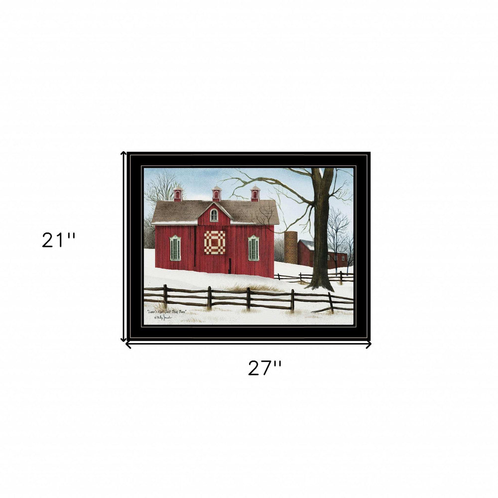 Lovers Knot Quilt Block Barn 4 Black Framed Print Wall Art - Homeroots - Flyclothing LLC
