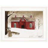 New Fallen Snow 1 White Framed Print Wall Art - Homeroots