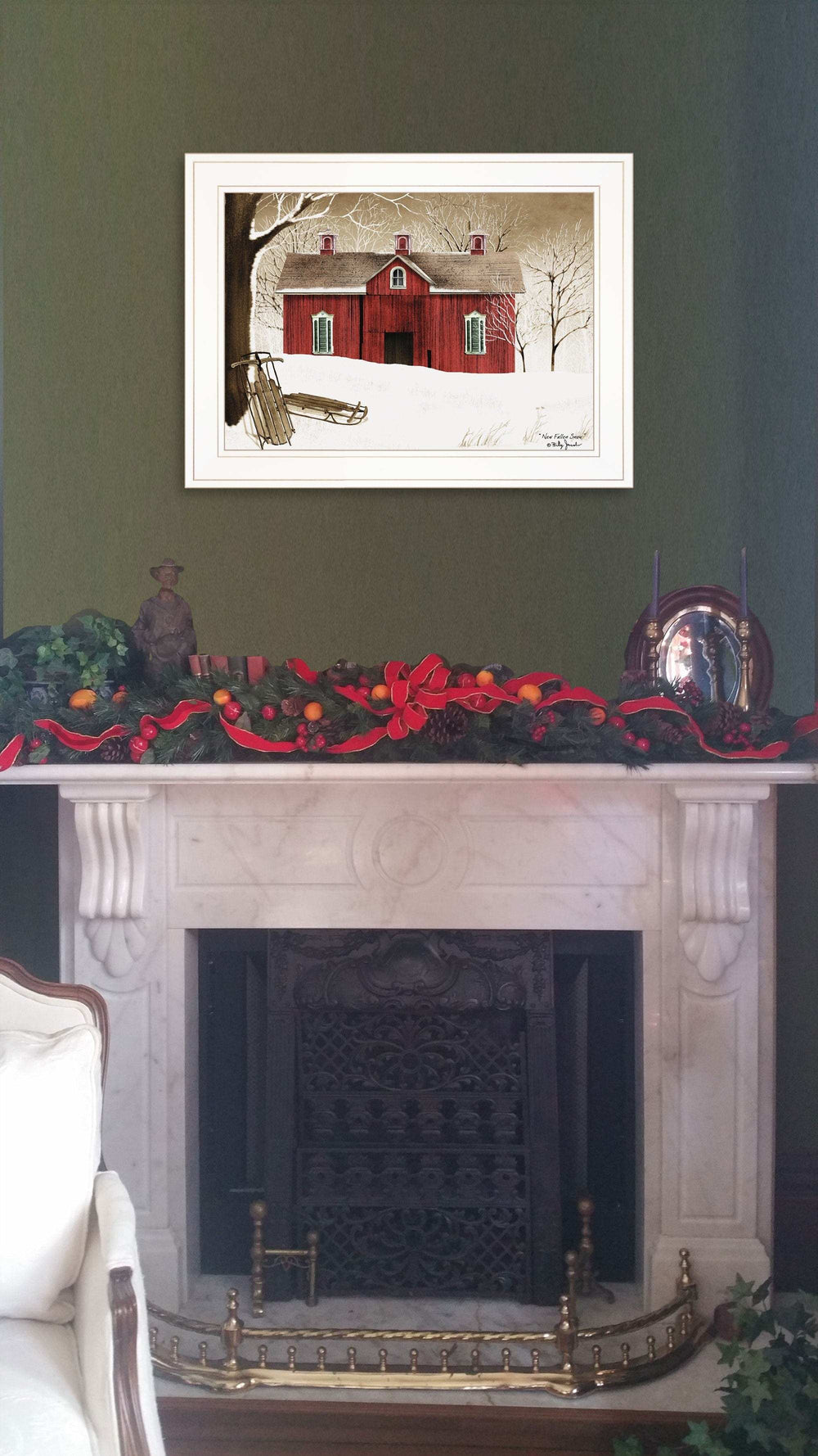 New Fallen Snow 1 White Framed Print Wall Art - Homeroots - Flyclothing LLC