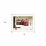 New Fallen Snow 1 White Framed Print Wall Art - Homeroots - Flyclothing LLC
