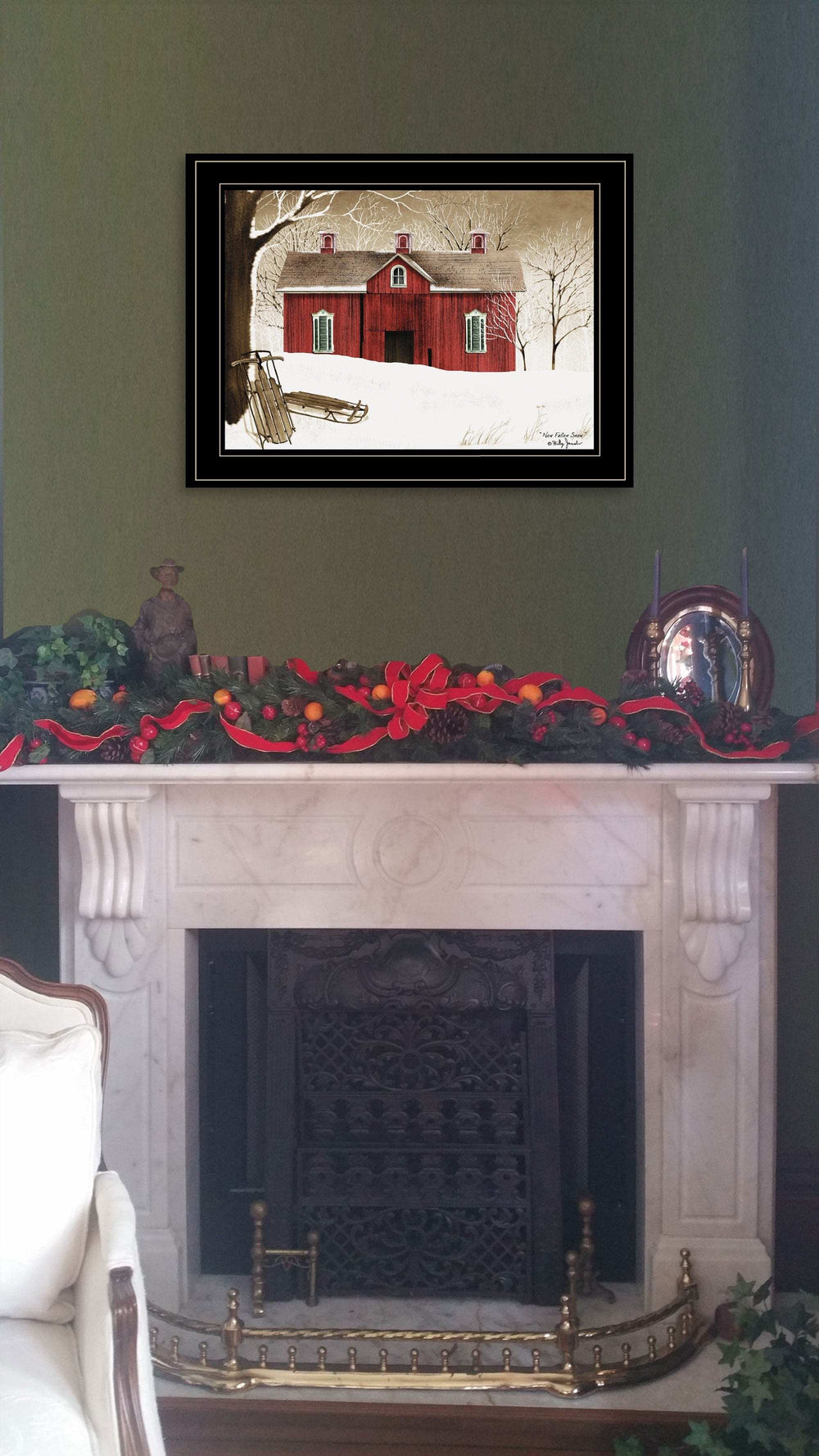 New Fallen Snow 2 Black Framed Print Wall Art - Homeroots - Flyclothing LLC