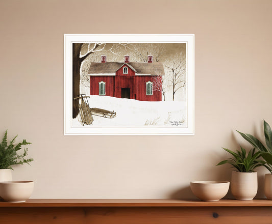 New Fallen Snow 3 White Framed Print Wall Art - Homeroots