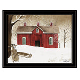 New Fallen Snow 4 Black Framed Print Wall Art - Homeroots