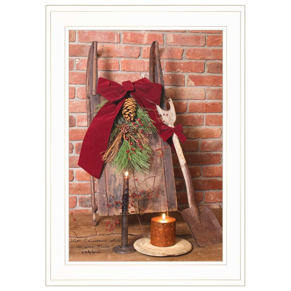 Let Christmas Live 1 White Framed Print Wall Art - Homeroots - Flyclothing LLC