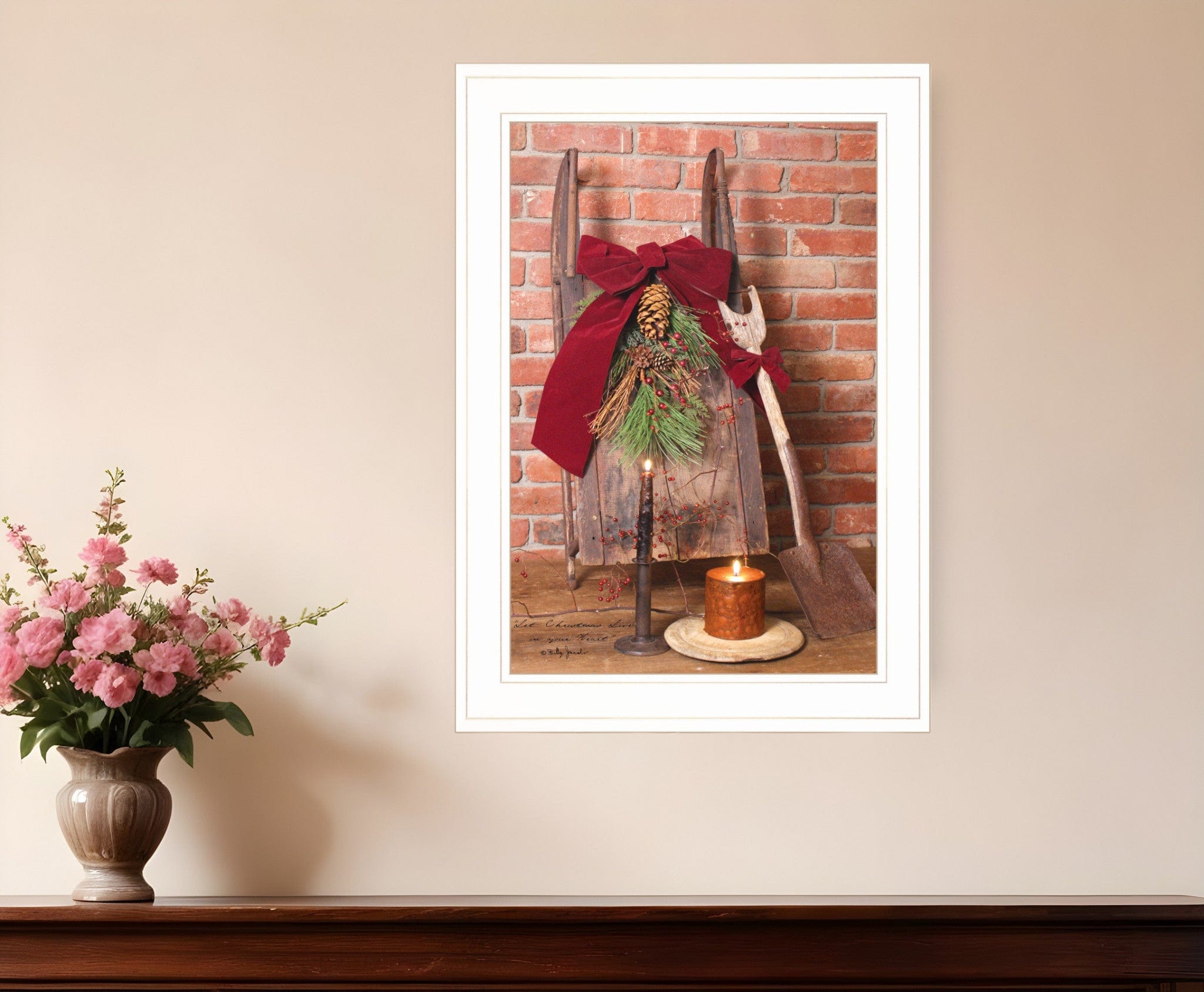 Let Christmas Live 1 White Framed Print Wall Art - Homeroots