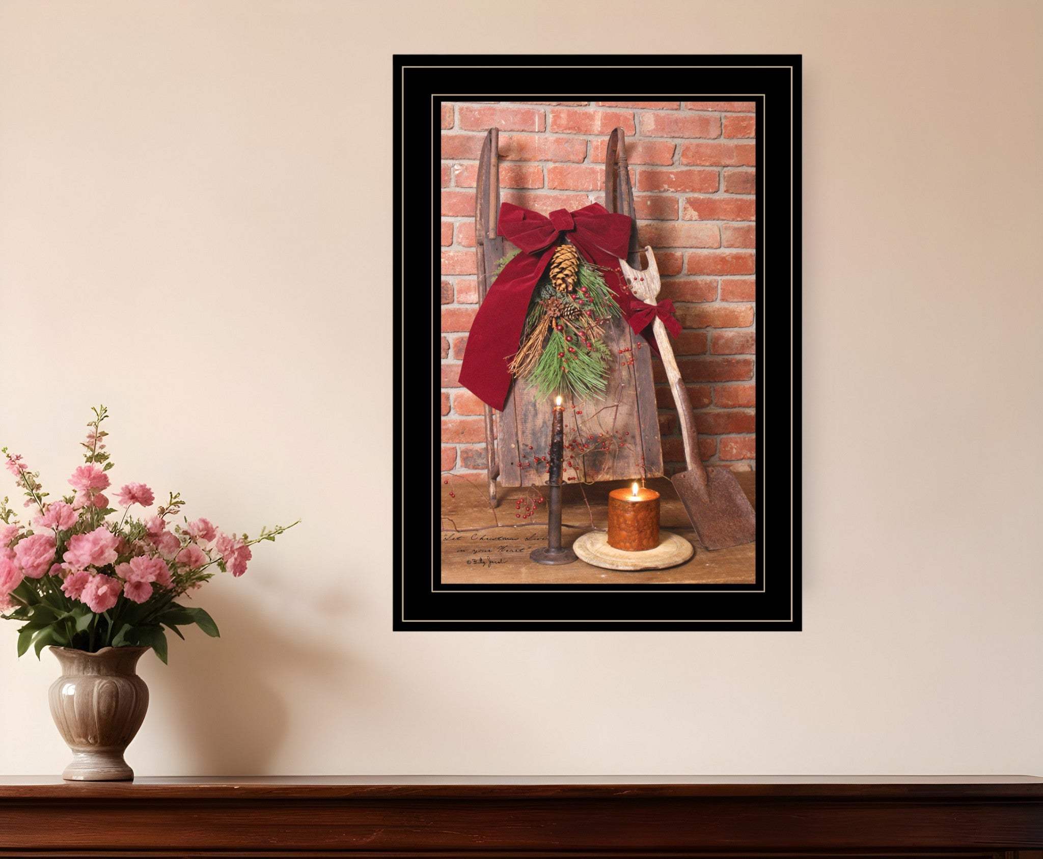Let Christmas Live 2 Black Framed Print Wall Art - Homeroots - Flyclothing LLC