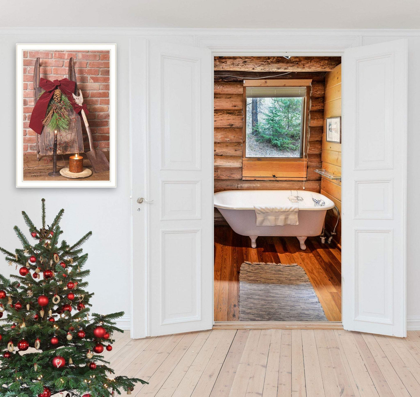 Let Christmas Live 3 White Framed Print Wall Art - Homeroots - Flyclothing LLC