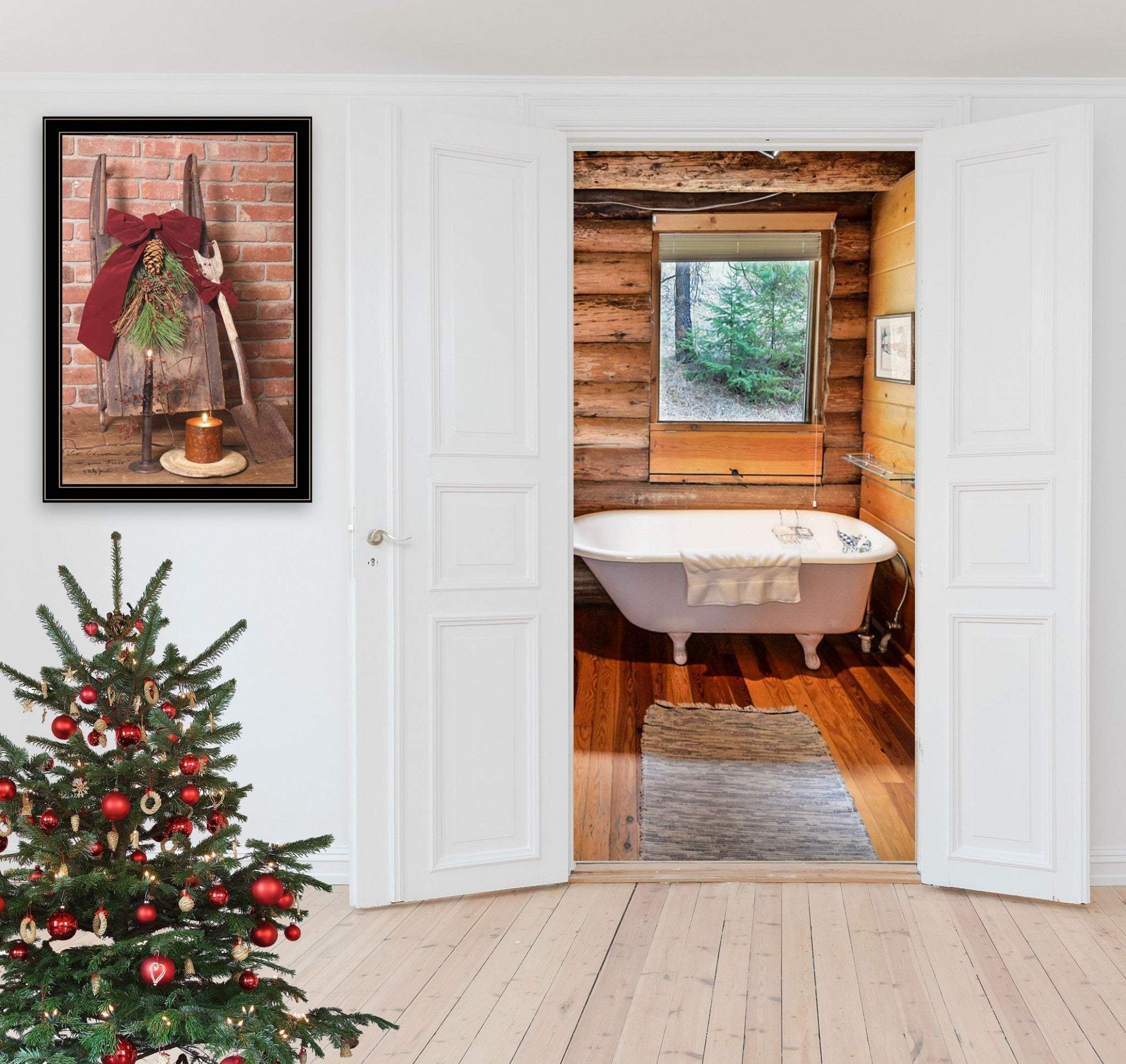 Let Christmas Live 4 Black Framed Print Wall Art - Homeroots - Flyclothing LLC