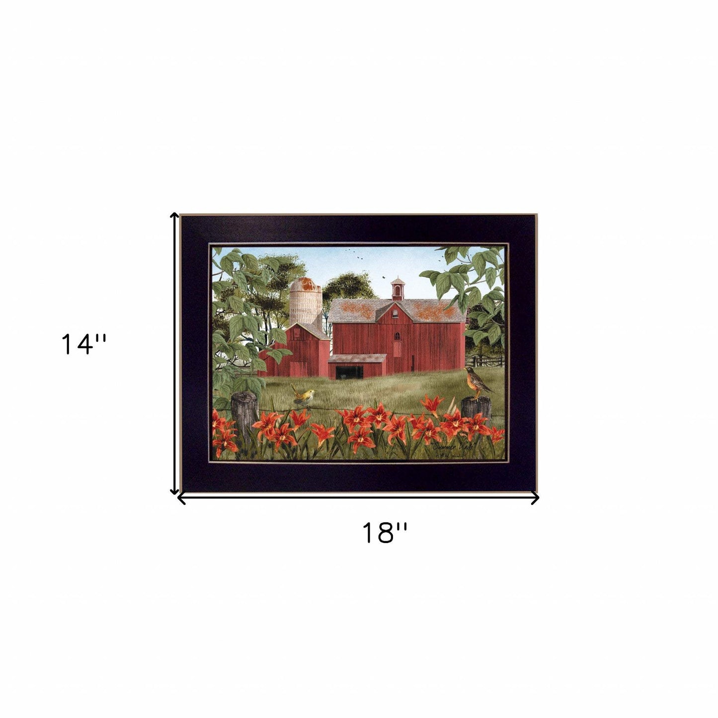 Summer Days 2 Black Framed Print Wall Art - Homeroots - Flyclothing LLC
