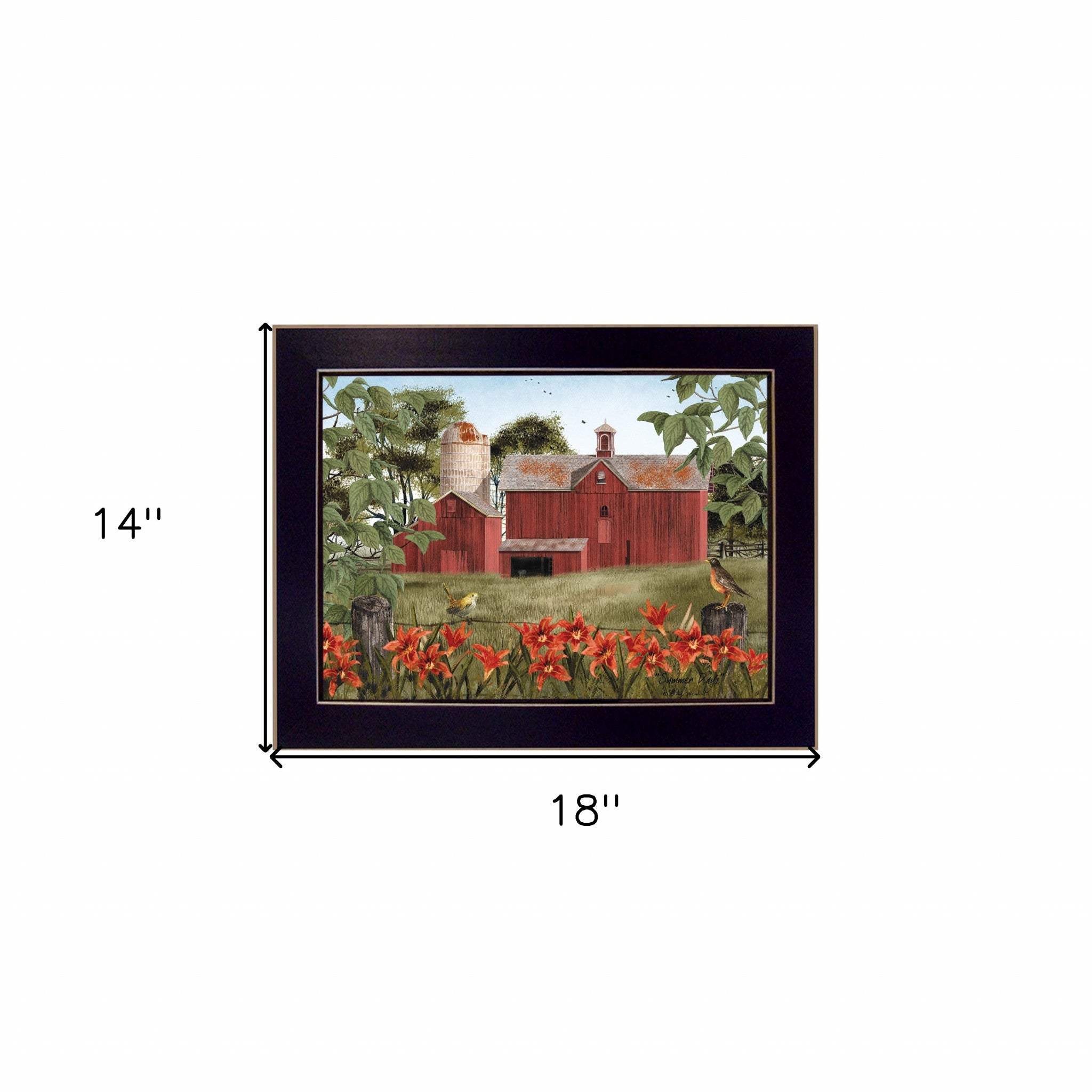 Summer Days 2 Black Framed Print Wall Art - Homeroots - Flyclothing LLC