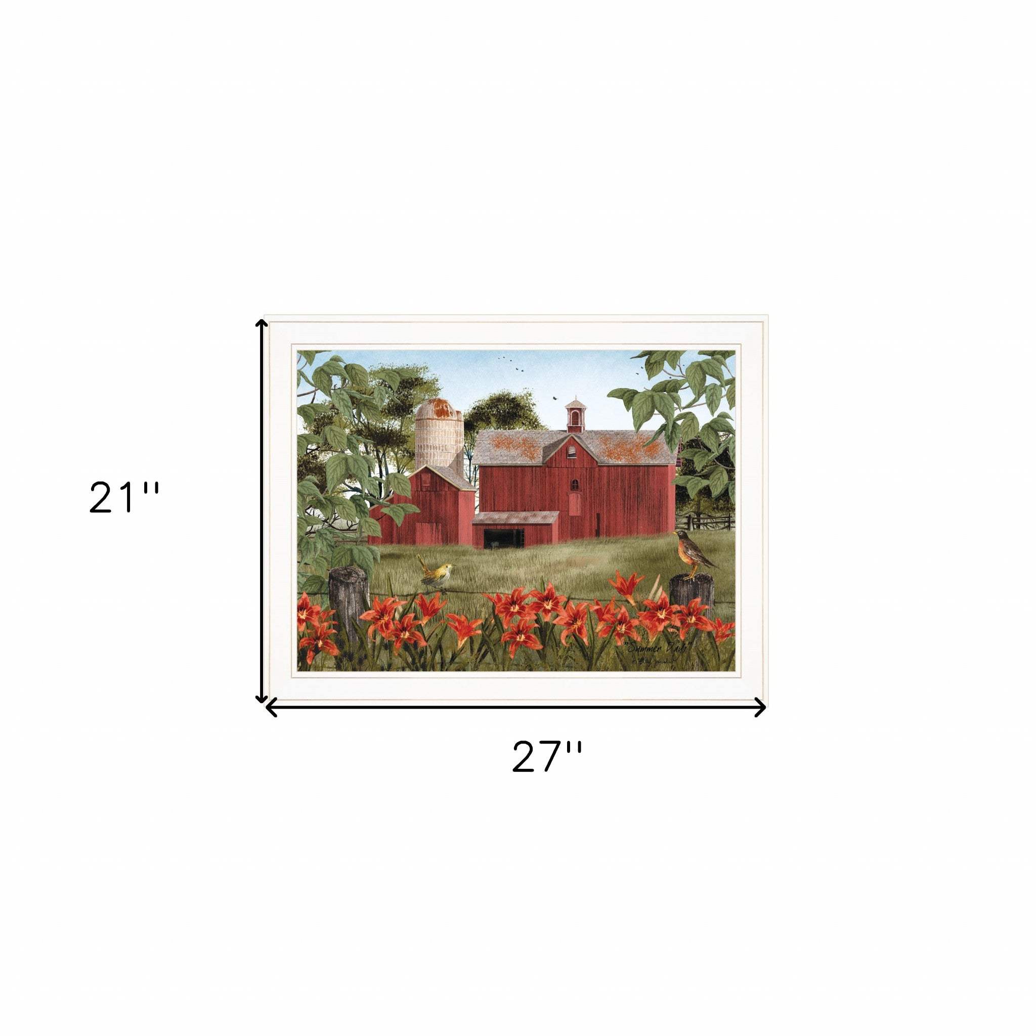 Summer Days 6 White Framed Print Wall Art - Homeroots - Flyclothing LLC