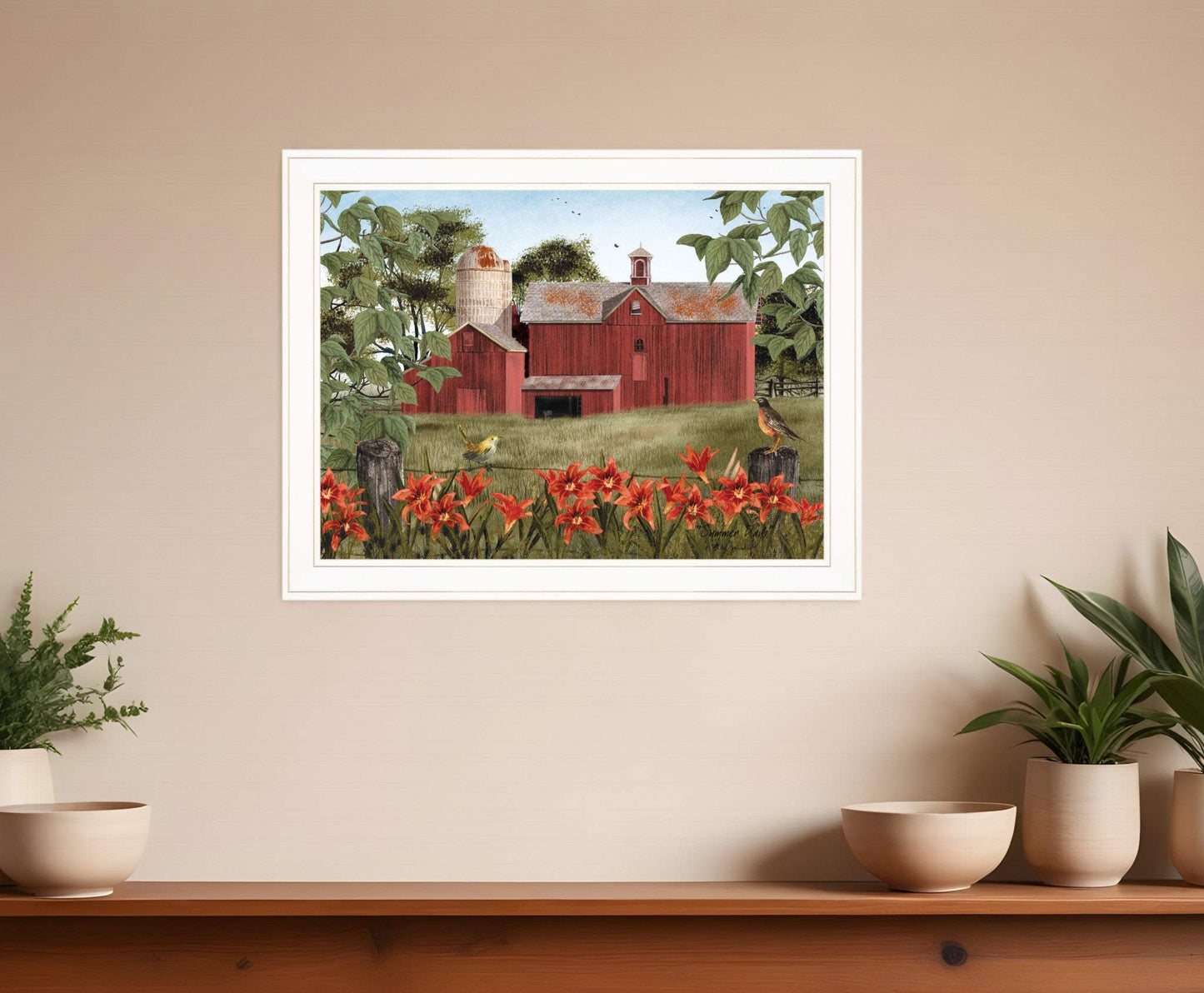 Summer Days 6 White Framed Print Wall Art - Homeroots - Flyclothing LLC