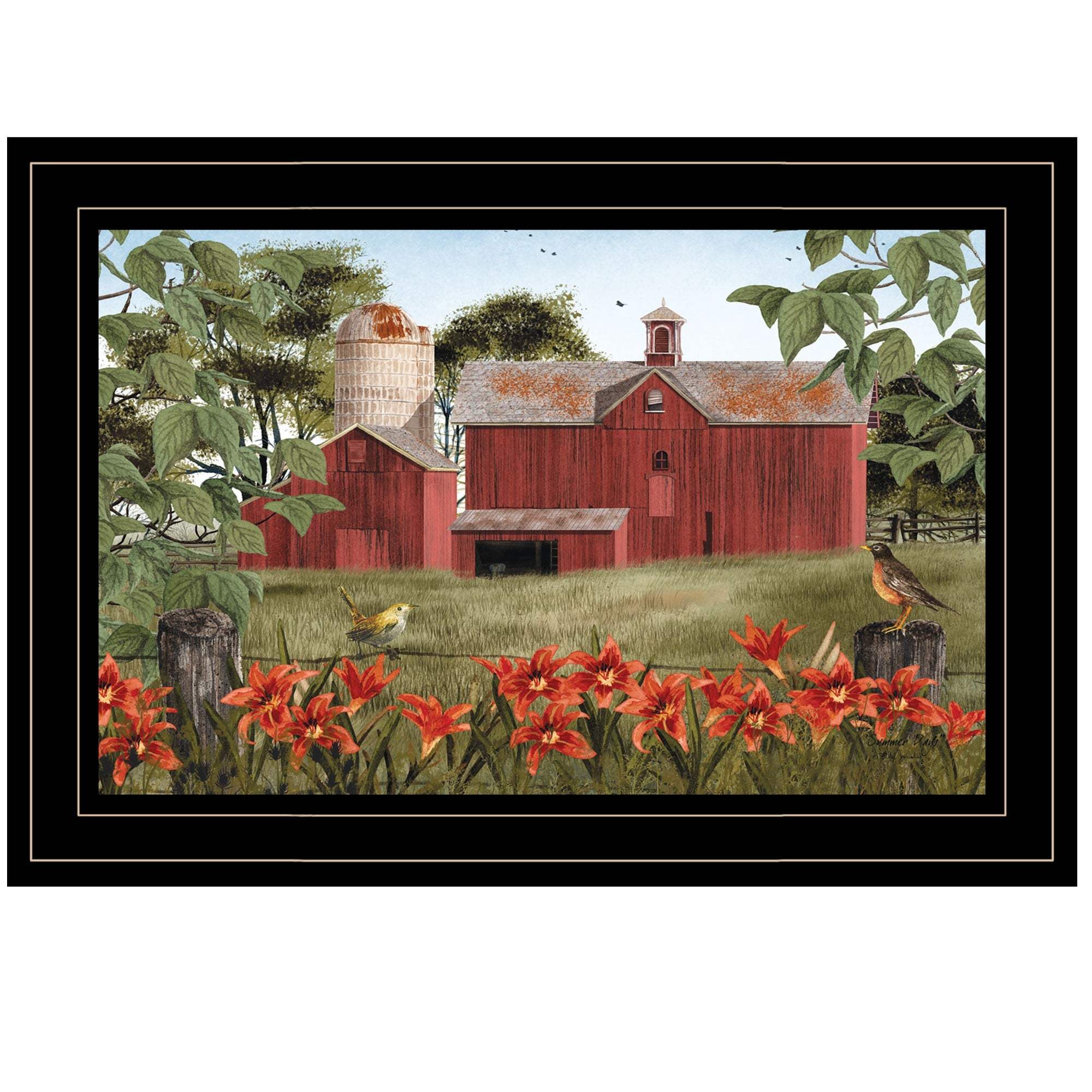 Summer Days 2 Black Framed Print Wall Art - Homeroots - Flyclothing LLC