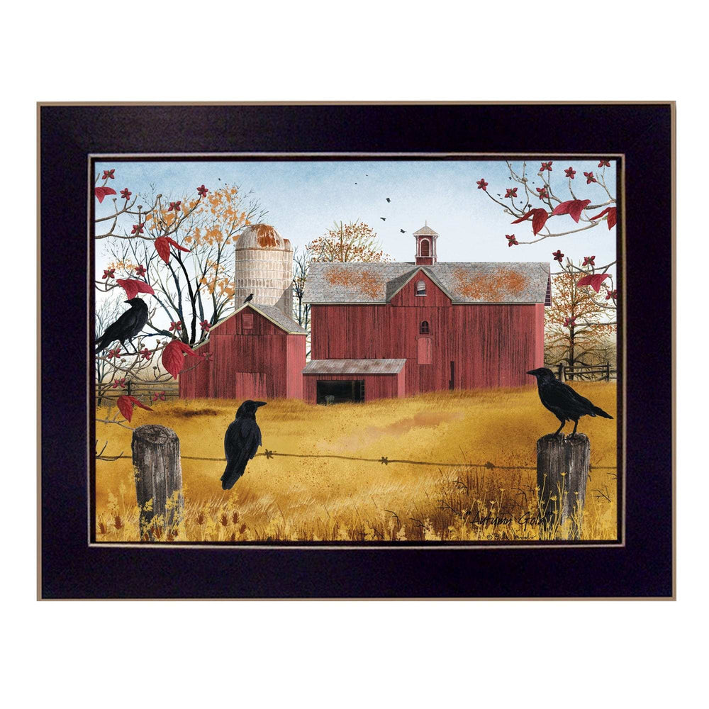Autumn Gold 3 Black Framed Print Wall Art - Homeroots - Flyclothing LLC