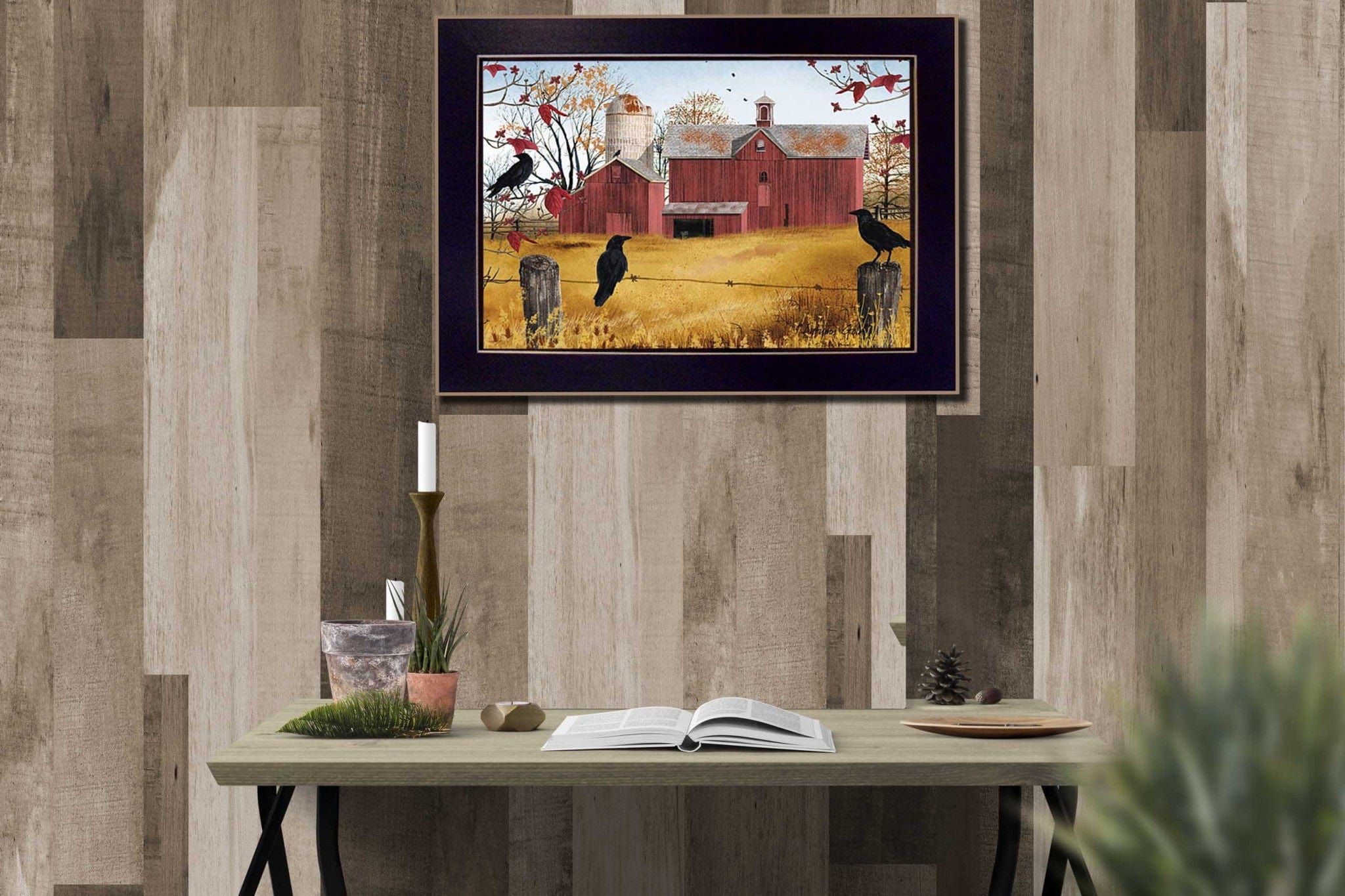 Autumn Gold 5 Black Framed Print Wall Art - Homeroots