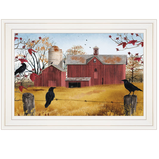Autumn Gold 1 White Framed Print Wall Art - Homeroots