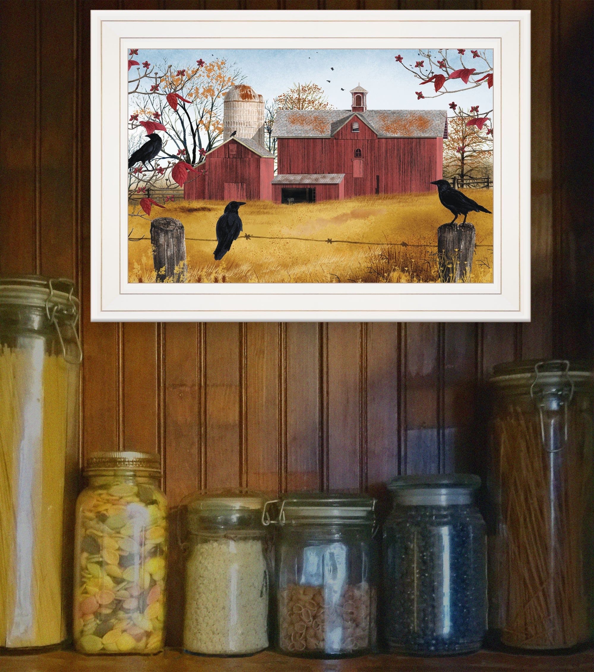 Autumn Gold 1 White Framed Print Wall Art - Homeroots