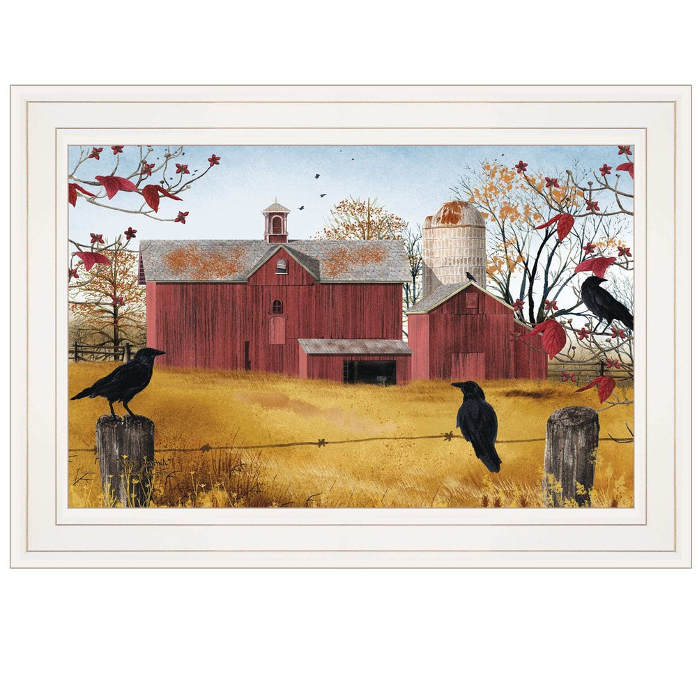 Autumn Gold 1 White Framed Print Wall Art - Homeroots - Flyclothing LLC