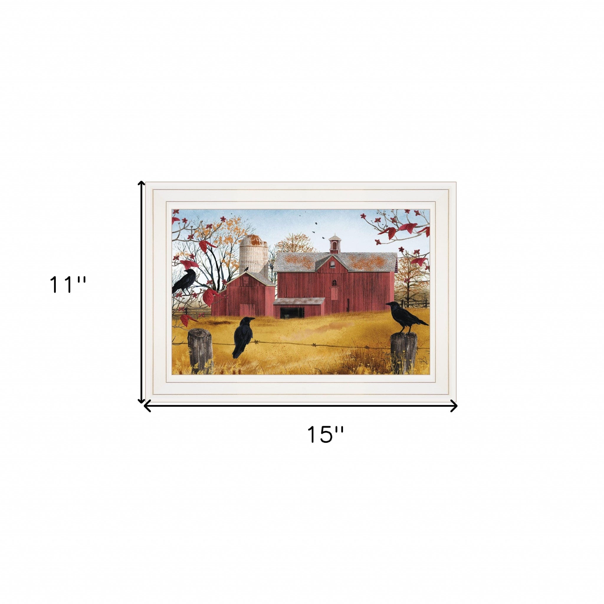 Autumn Gold 1 White Framed Print Wall Art - Homeroots