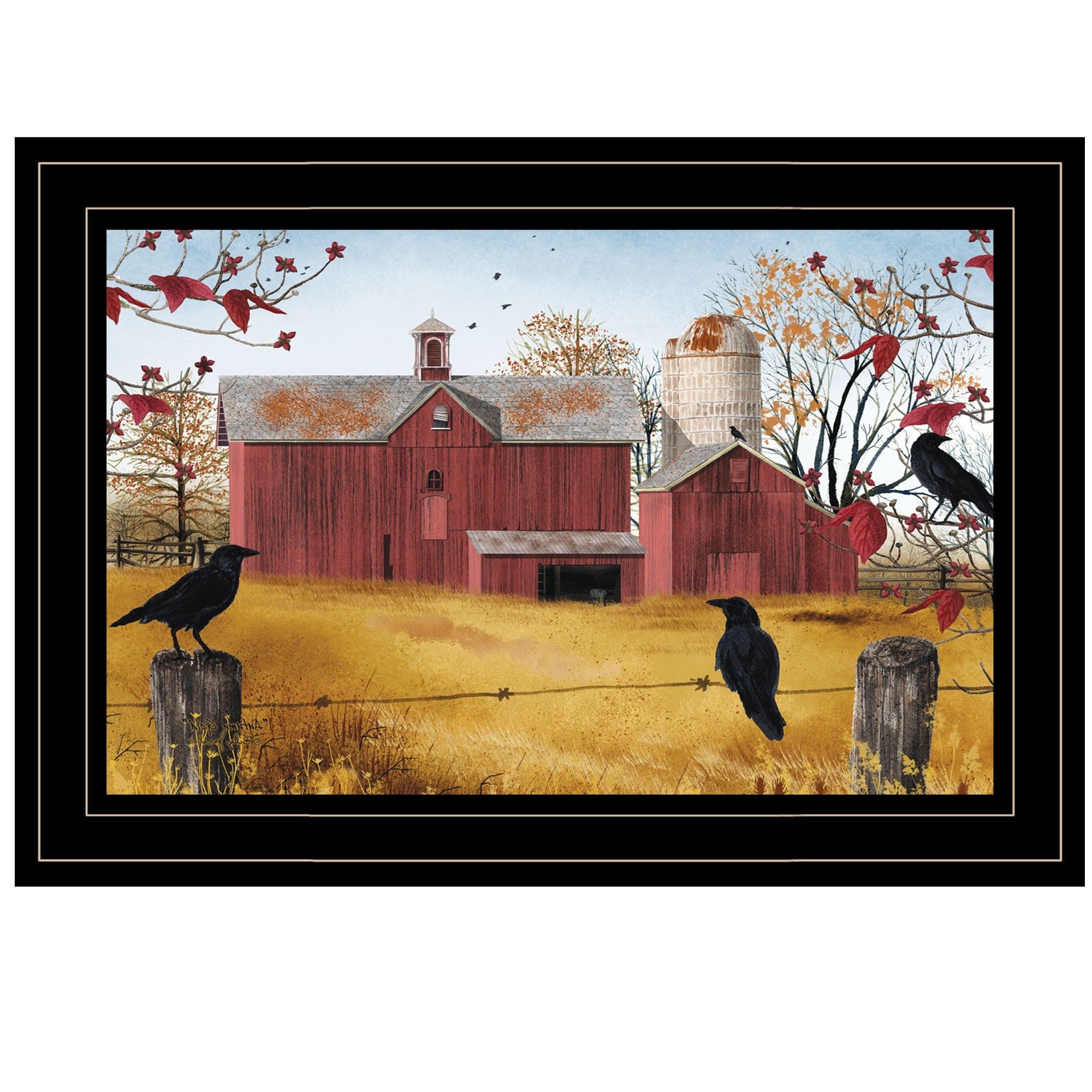 Autumn Gold 2 Black Framed Print Wall Art - Homeroots