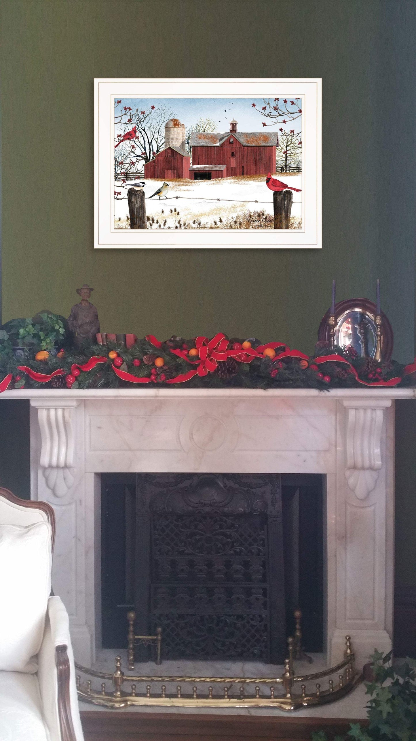 Winter Friends 2 White Framed Print Wall Art - Homeroots - Flyclothing LLC