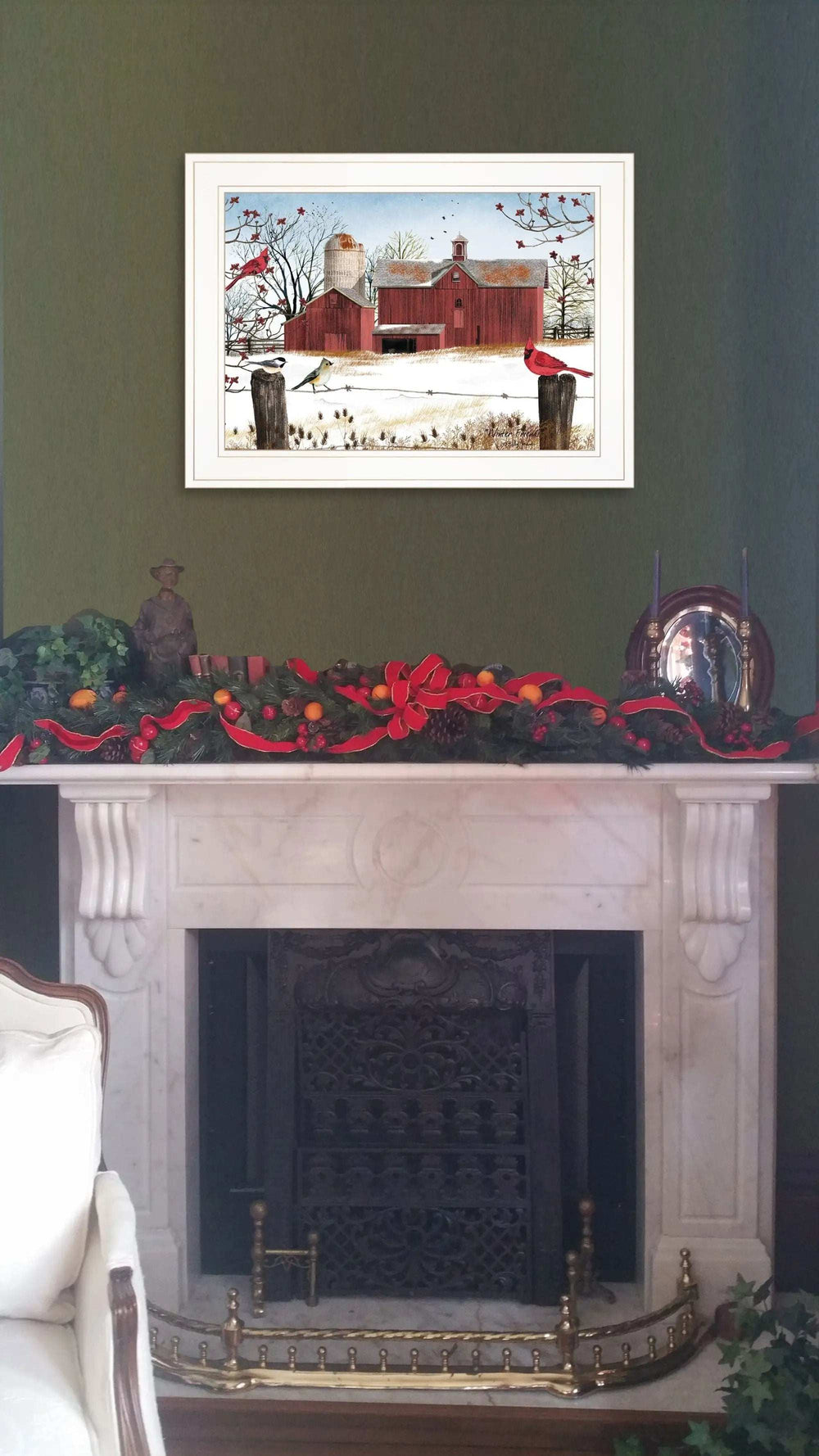 Winter Friends 2 White Framed Print Wall Art - Homeroots - Flyclothing LLC