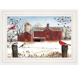 Winter Friends 1 White Framed Print Wall Art - Homeroots
