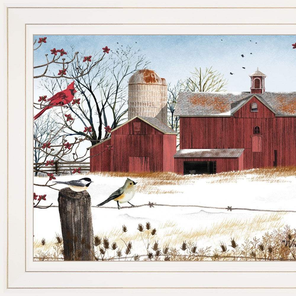 Winter Friends 1 White Framed Print Wall Art - Homeroots - Flyclothing LLC
