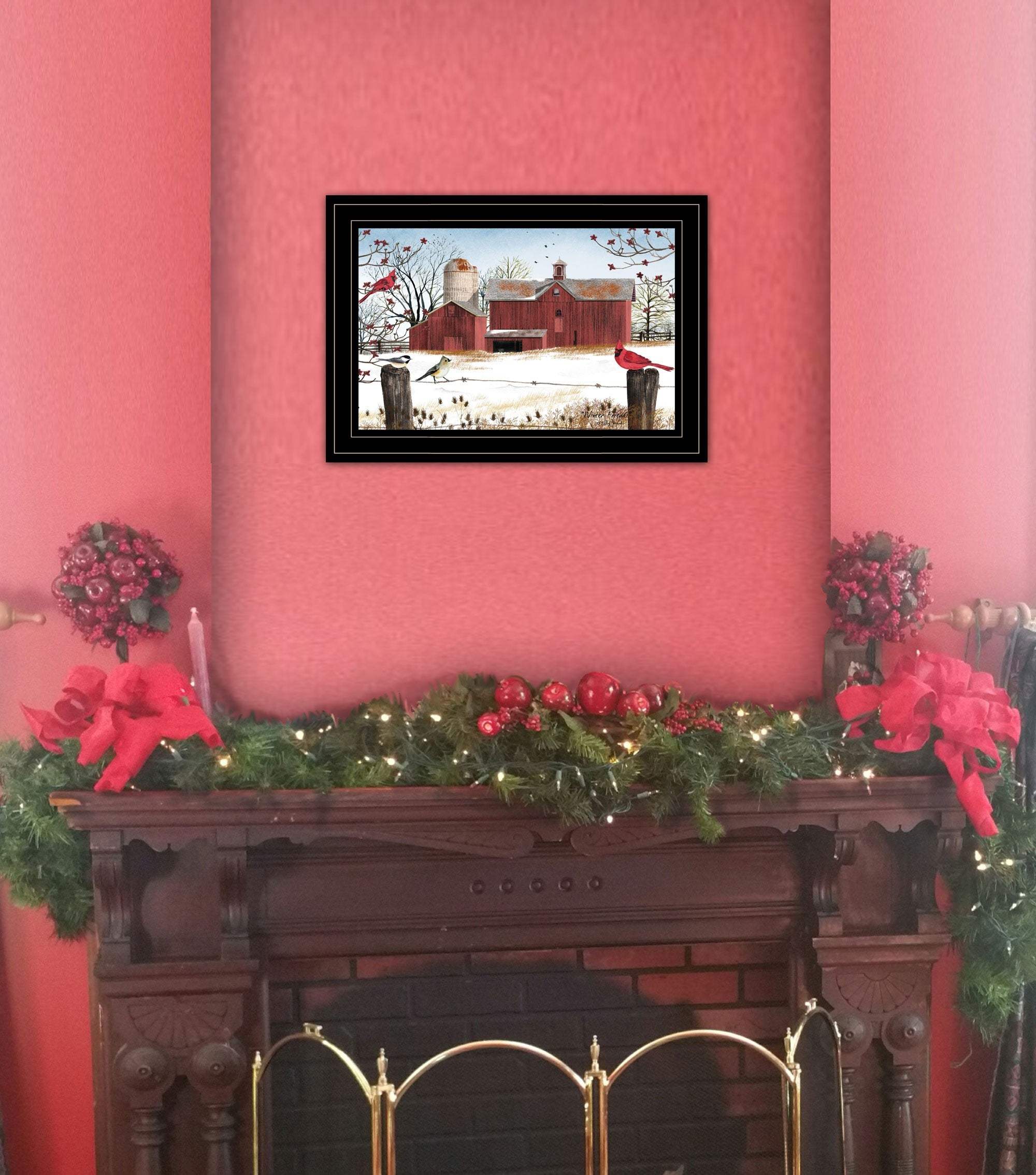 Winter Days Black Framed Print Wall Art - Homeroots - Flyclothing LLC