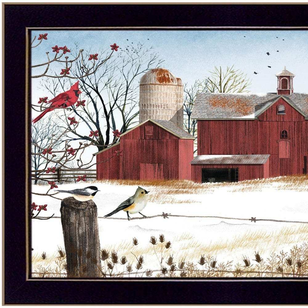 Winter Friends 2 Black Framed Print Wall Art - Homeroots - Flyclothing LLC