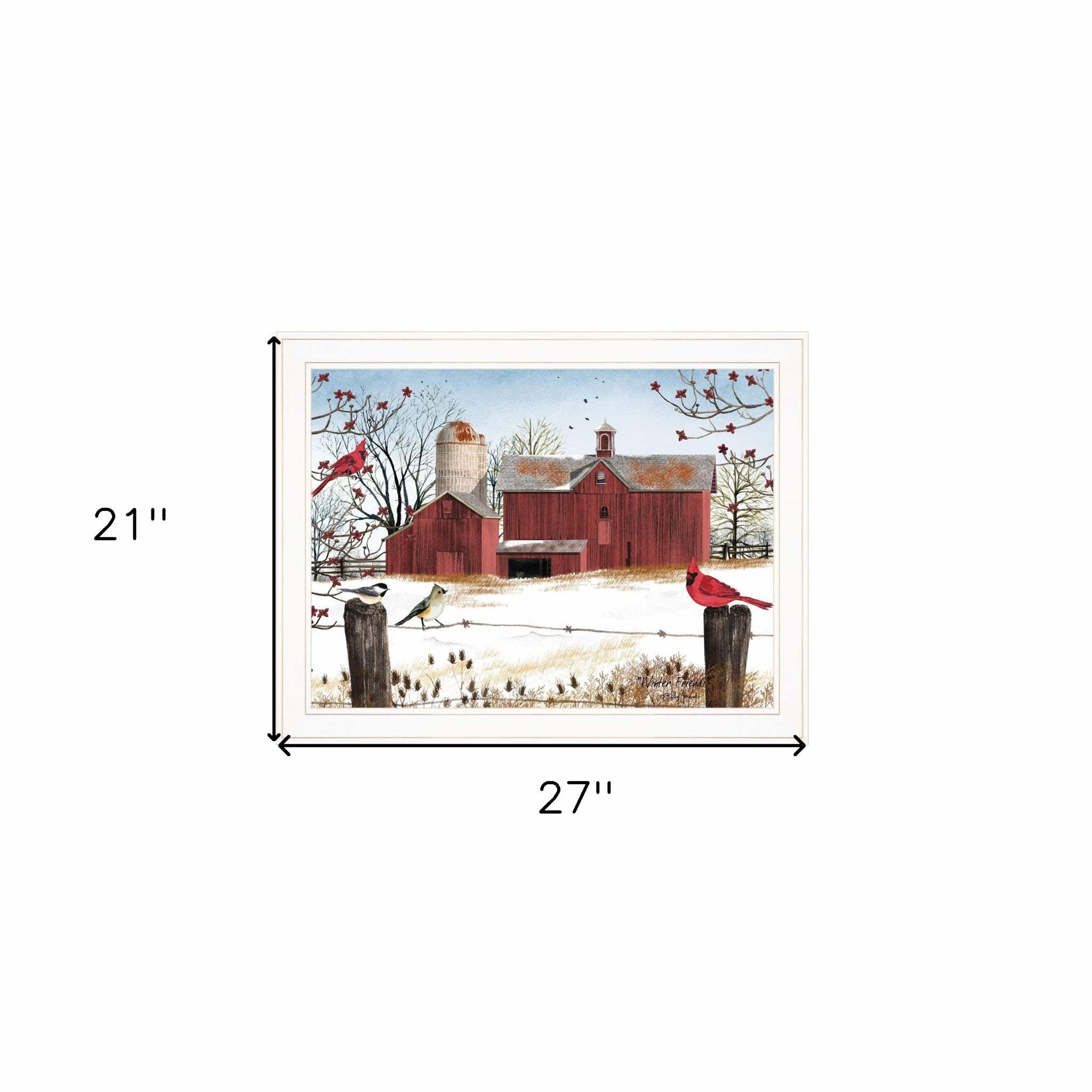 Winter Friends 7 White Framed Print Wall Art - Homeroots - Flyclothing LLC
