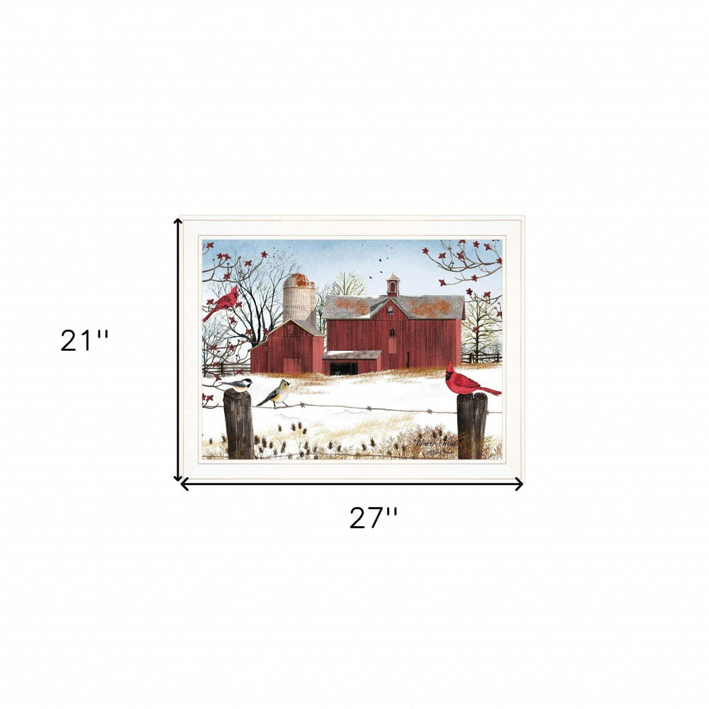 Winter Friends 7 White Framed Print Wall Art - Homeroots - Flyclothing LLC