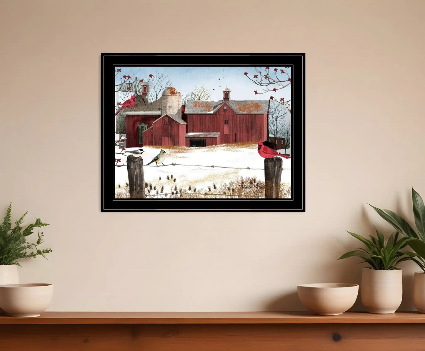 Winter Friends 8 Black Framed Print Wall Art - Homeroots - Flyclothing LLC