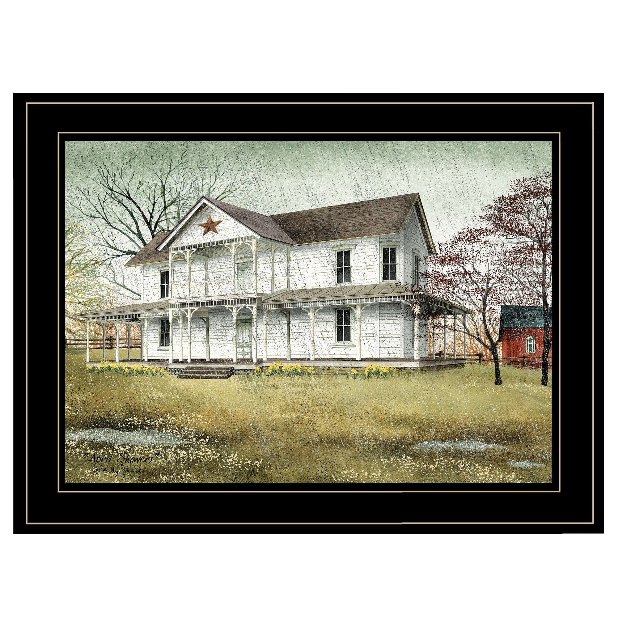 April Showers 2 Black Framed Print Wall Art - Homeroots