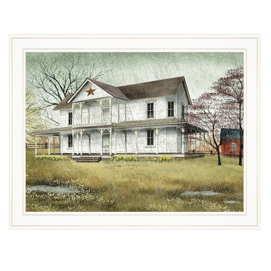 April Showers 3 White Framed Print Wall Art - Homeroots