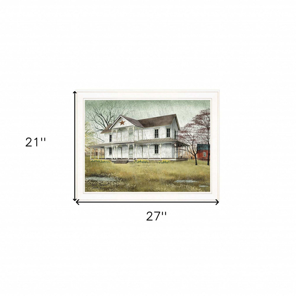 April Showers 3 White Framed Print Wall Art - Homeroots - Flyclothing LLC