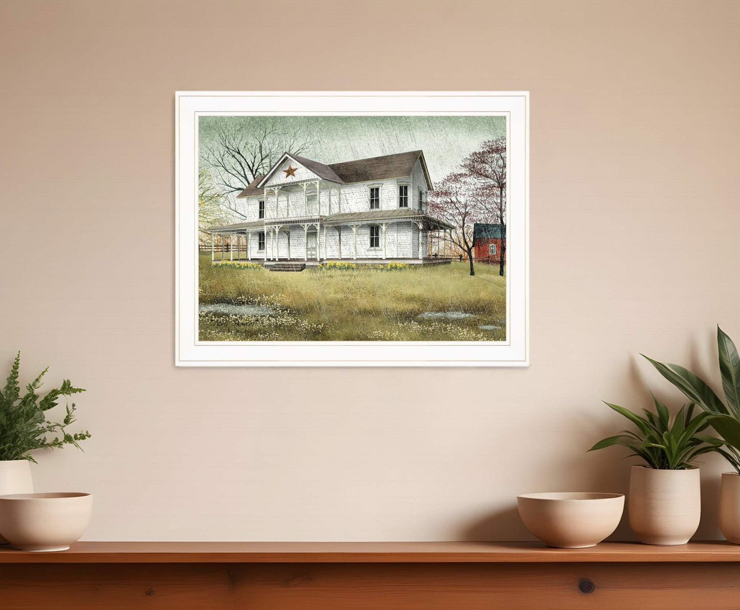 April Showers 3 White Framed Print Wall Art - Homeroots - Flyclothing LLC