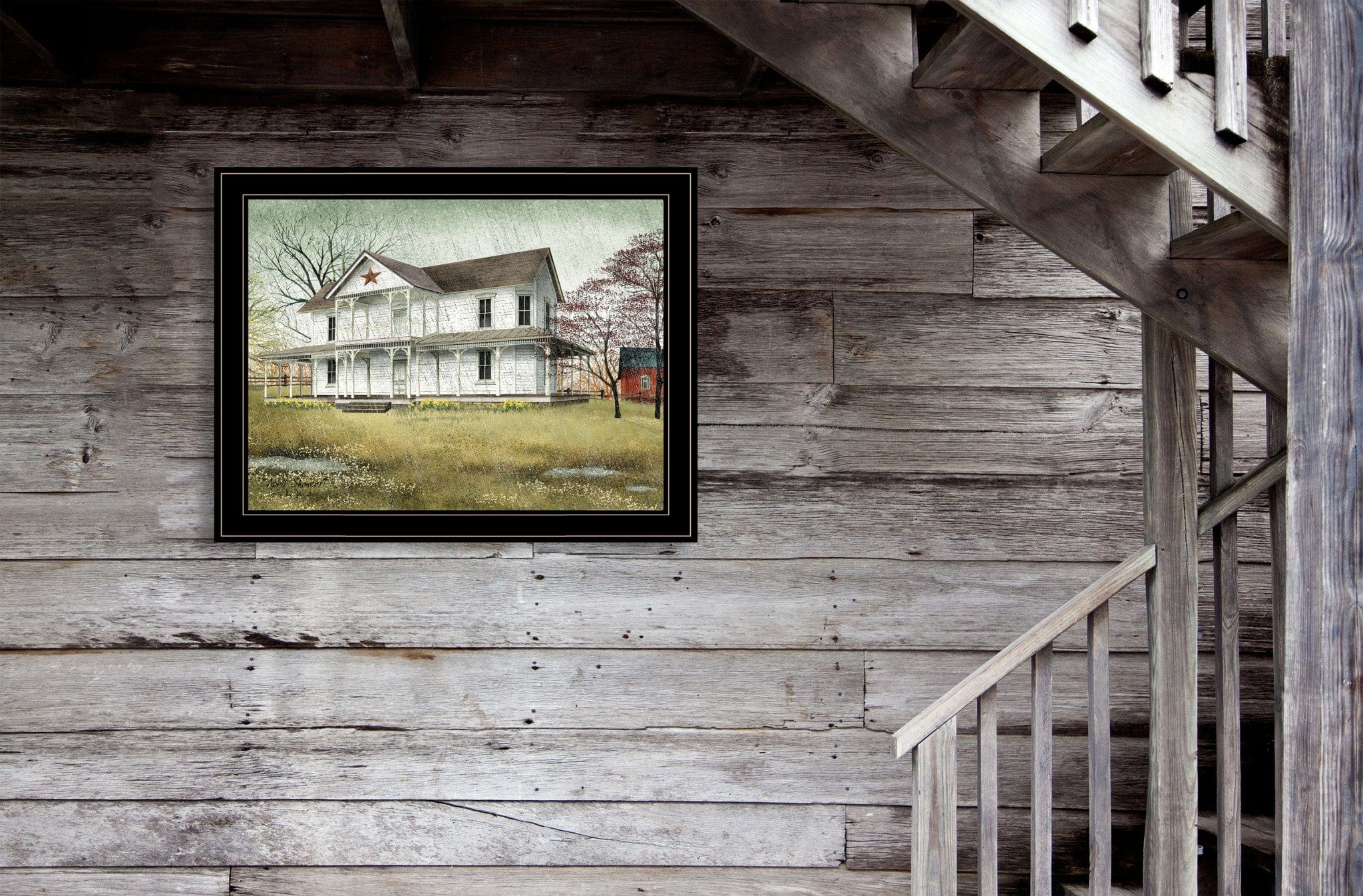 April Showers 4 Black Framed Print Wall Art - Homeroots