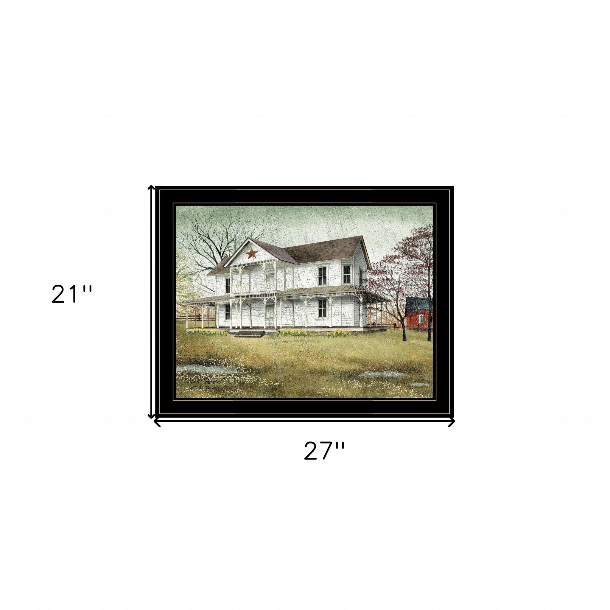 April Showers 4 Black Framed Print Wall Art - Homeroots