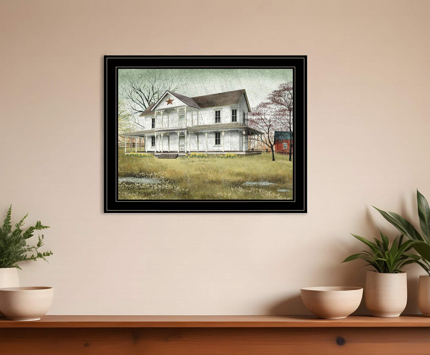 April Showers 4 Black Framed Print Wall Art - Homeroots - Flyclothing LLC