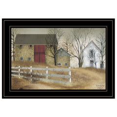 The Old Stone Barn 2 Black Framed Print Wall Art - Homeroots