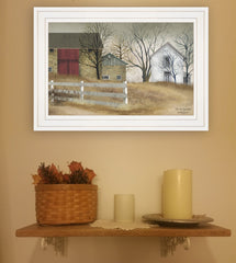 The Old Stone Barn 1 White Framed Print Wall Art - Homeroots