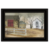 The Old Stone Barn 2 Black Framed Print Wall Art - Homeroots