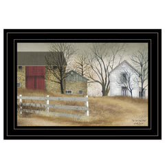 The Old Stone Barn 2 Black Framed Print Wall Art - Homeroots