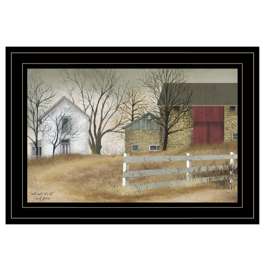 The Old Stone Barn 2 Black Framed Print Wall Art - Homeroots