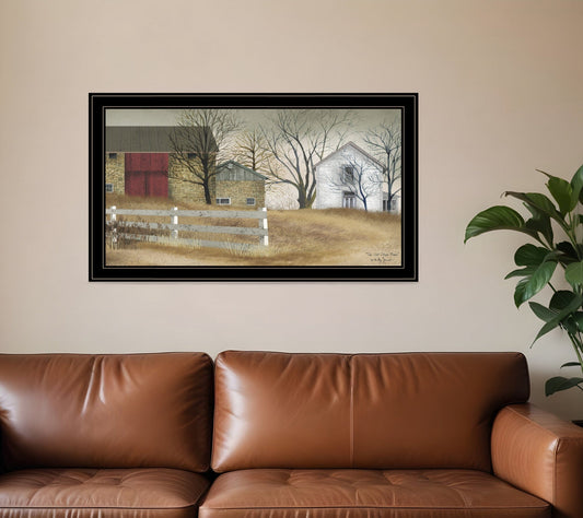 The Old Stone Barn 4 Black Framed Print Wall Art - Homeroots